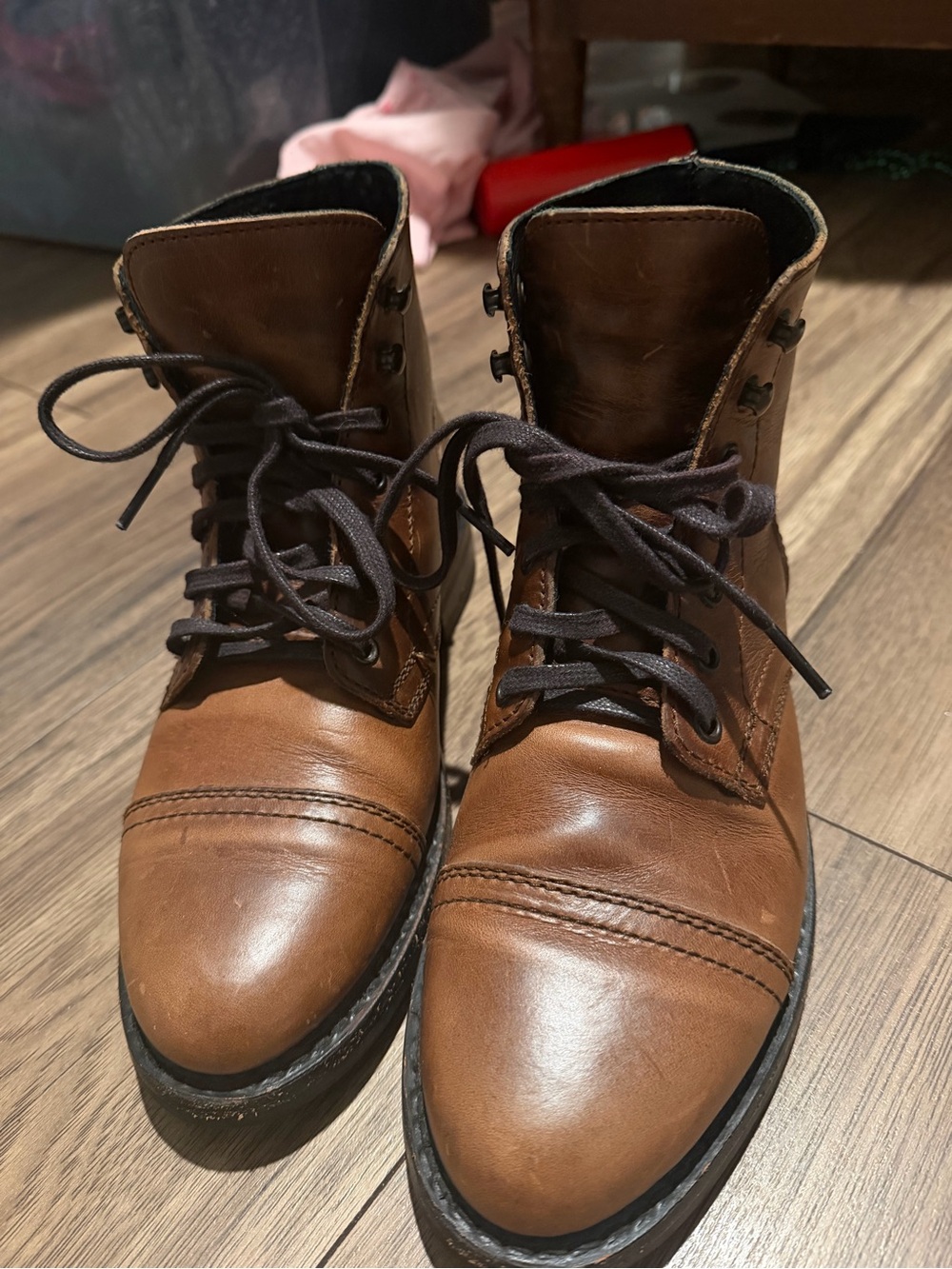 Women’s Thursday Brown Leather Lace-Up Boots